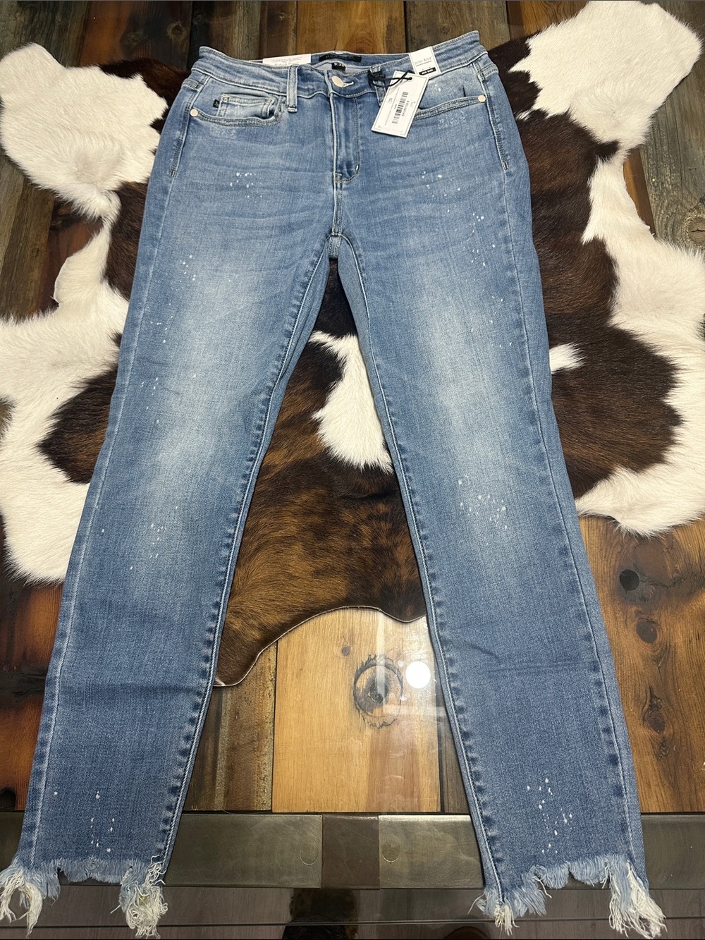 NWT Judy Blue Light Blue destructed  Skinny Jeans